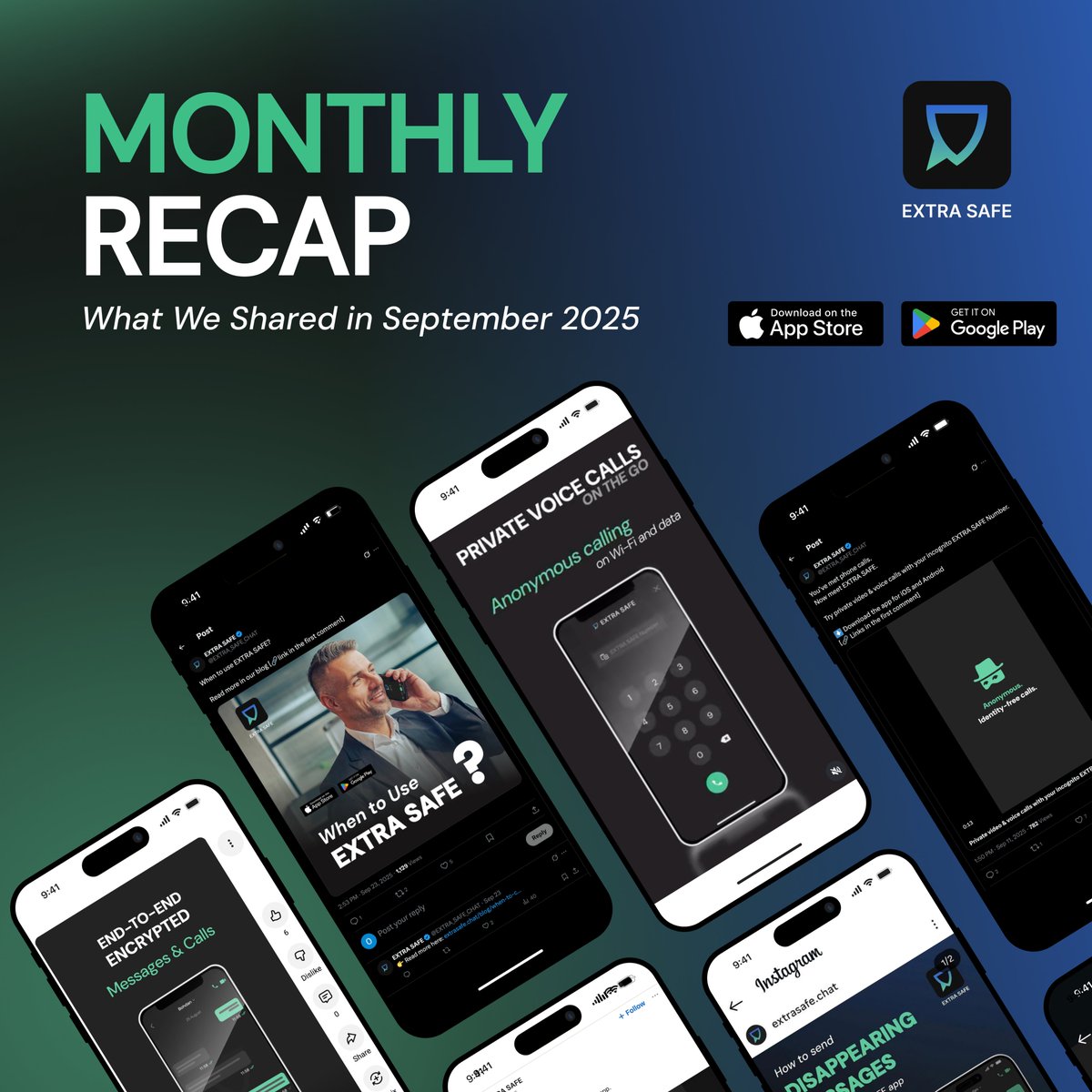 EXTRA_SAFE_CHAT's tweet photo. At #EXTRASAFE we believe digital safety should be simple and in your hands โ
That's why, each month, we share content to help you make safer online choices ๐๏ธ
If you missed anything we covered last month, hereโs our September recap - link in the first comment ๐ฌ https://t.co/wOISRZKYpU