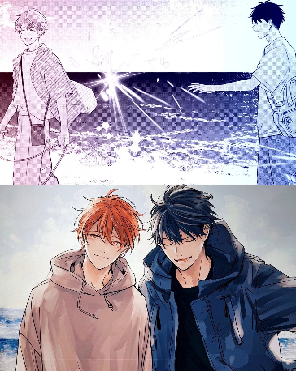 TatasenkoMana's tweet photo. Back to the sea with Mafuyu's past nostalgic smile that changed into eternal bright happiness thanks to Ritsuka's 10 years love 🌊
#Given #ギヴン https://t.co/bh9XWAi3EN
