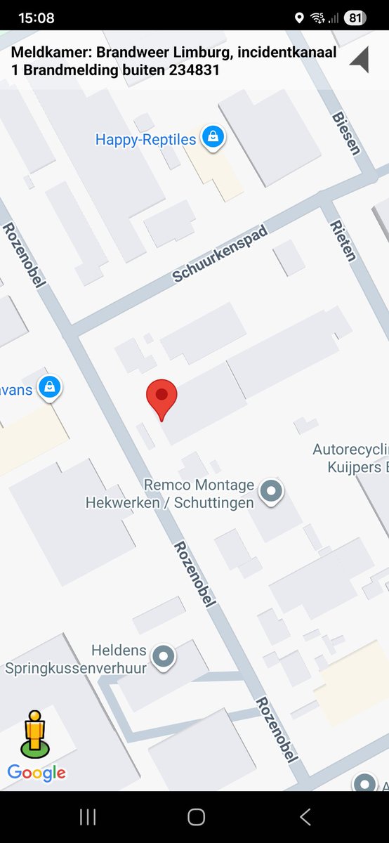 Brandmelding Buiten met inzet van brandweer