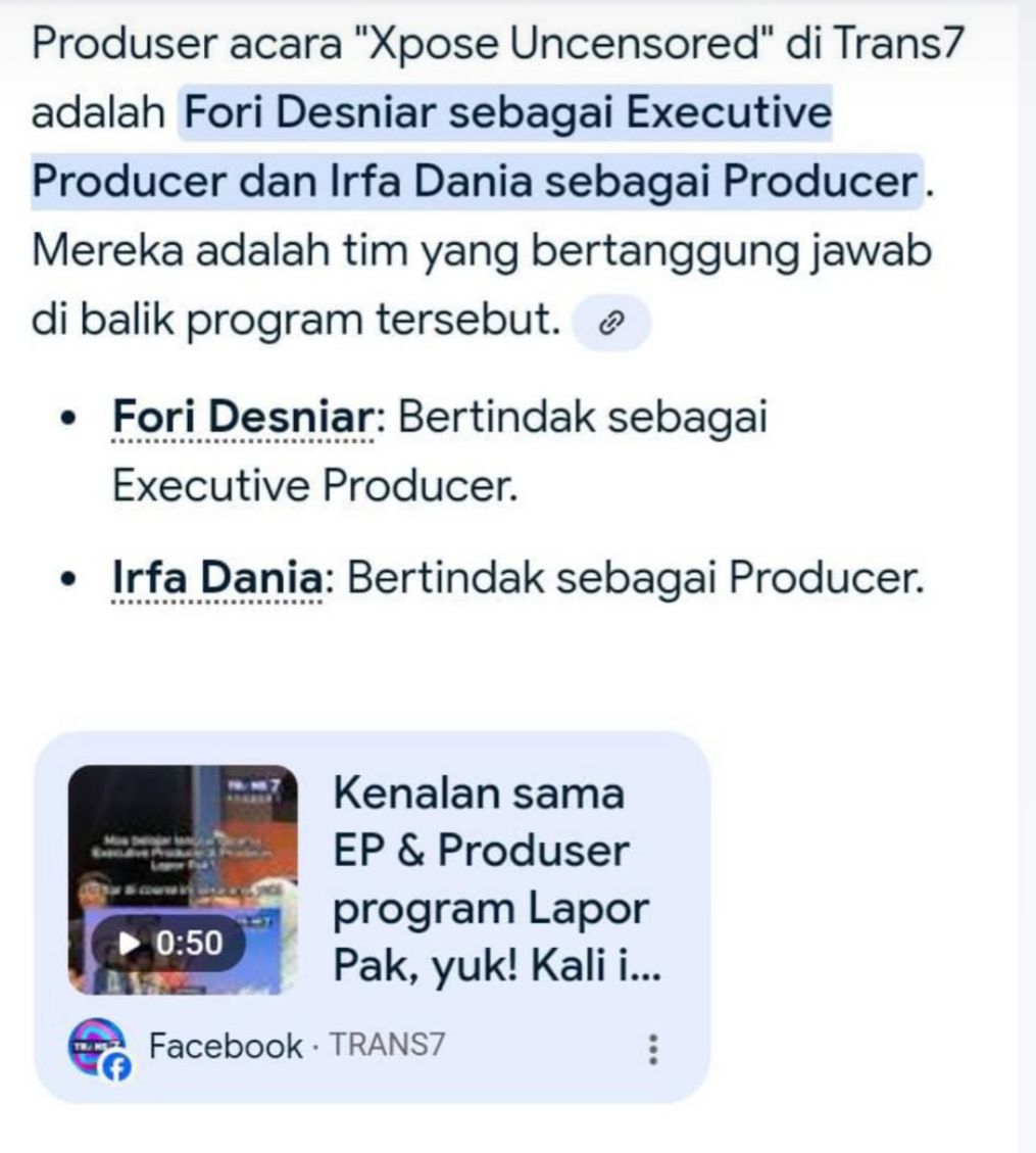 Ok, tp pecat atau serahkan ke kami executive producer &amp; Producer <a href="/TRANS7/">TRANS7</a> <a href="/TRANSTV_CORP/">TRANS TV</a> 
#BOIKOTTRANSTV #BOIKOTTRANS7
