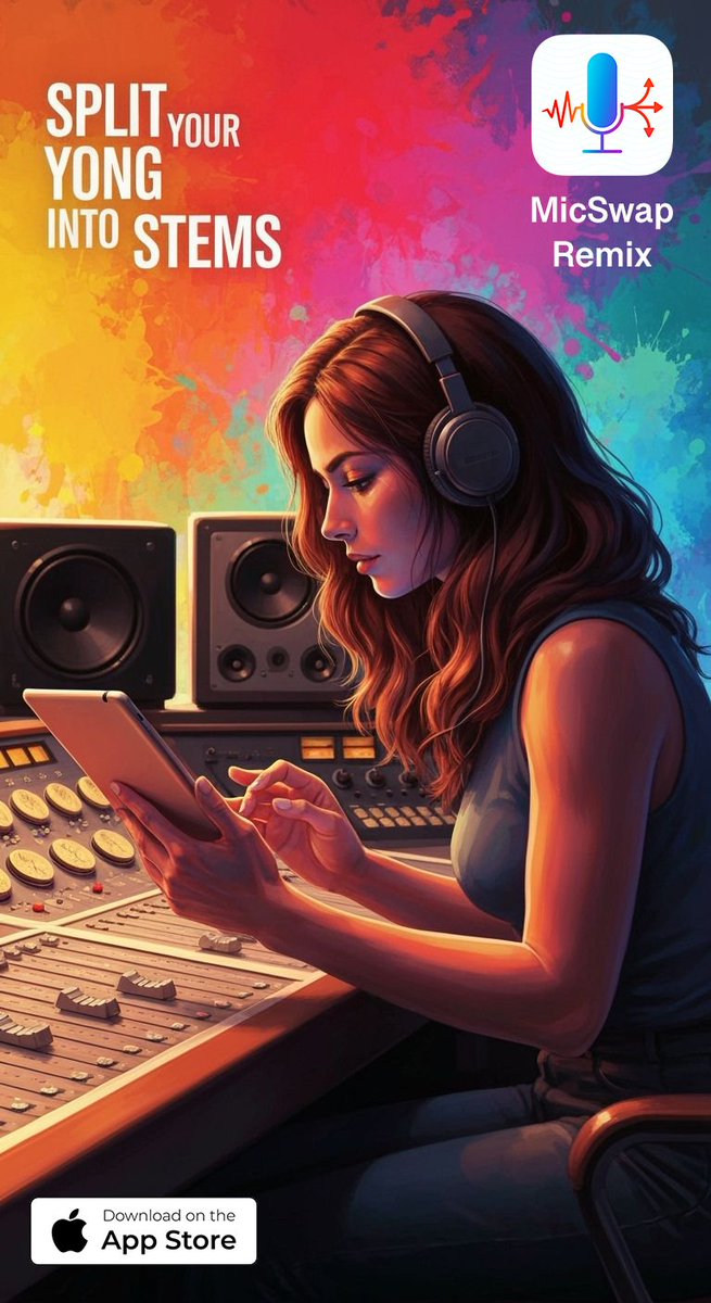 AudioFixApp's tweet image. Turn a demo or jam into a pro multitrack recording! Split the audio, remix it, record on top of it. Solo tracks, remove vocals, etc etc!!
#MicSwapRemix apps.apple.com/app/micswap-re… 

 #songwriting #musician #musicians #indiemusician #recordingstudio #recording