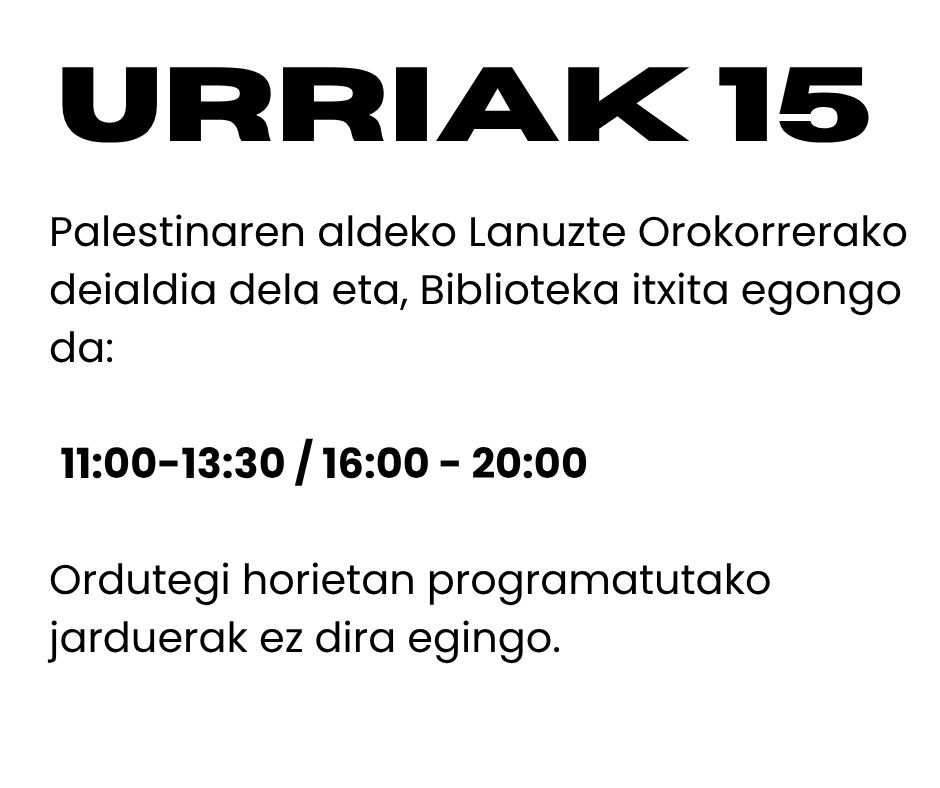 Iurretako Biblioteka (@iurretabiblio) on Twitter photo 