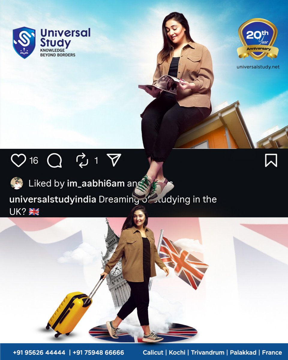 Study79364Study's tweet image. Dream. Study. Achieve. 🇬🇧

#StudyAbroad #StudyInUK #UniversalStudy #UKEducation #AbroadDreams

StudyAbroadLife
InternationalStudents
StudyOverseas
EducationAbroad
GlobalEducation