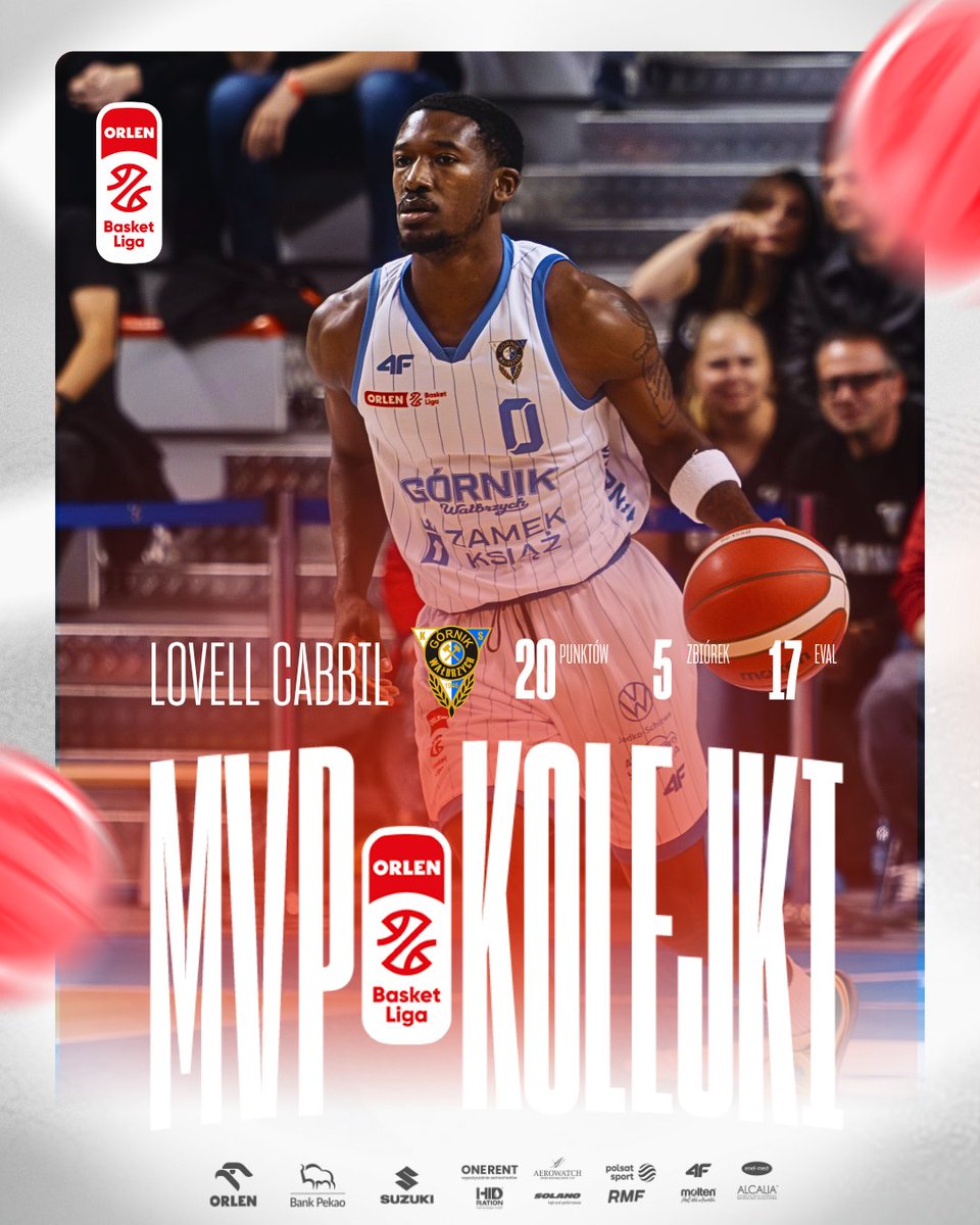 👏 Lovell Cabbil <a href="/lovellikc_/">Lovell Cabbil Jr.</a> z <a href="/gornikkosz1946/">GÓRNIK ZAMEK KSIĄŻ Wałbrzych</a> to MVP 3. kolejki ORLEN Basket Ligi

#plkpl <a href="/GrupaORLEN/">ORLEN</a> <a href="/BankPekaoSA/">Bank Pekao S.A.</a> <a href="/PolskaSuzuki/">Suzuki Polska</a>