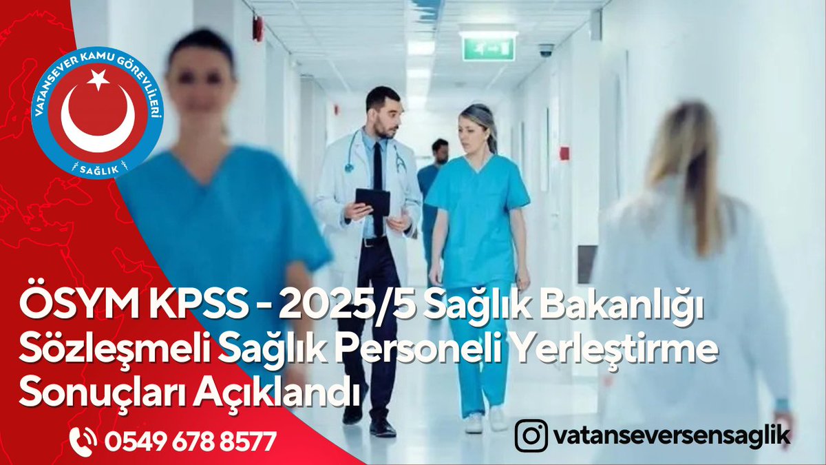 sen_vatansever's tweet photo. 🎉 Yeni Atanan Sağlık Personellerimize Tebrik Mesajı

Sağlık Bakanlığı’na ataması yapılan tüm sağlık çalışanlarını gönülden tebrik ediyor, görevlerinin milletimize, sağlık camiamıza ve kendilerine hayırlı olmasını diliyoruz. https://t.co/96Ph3pgusL