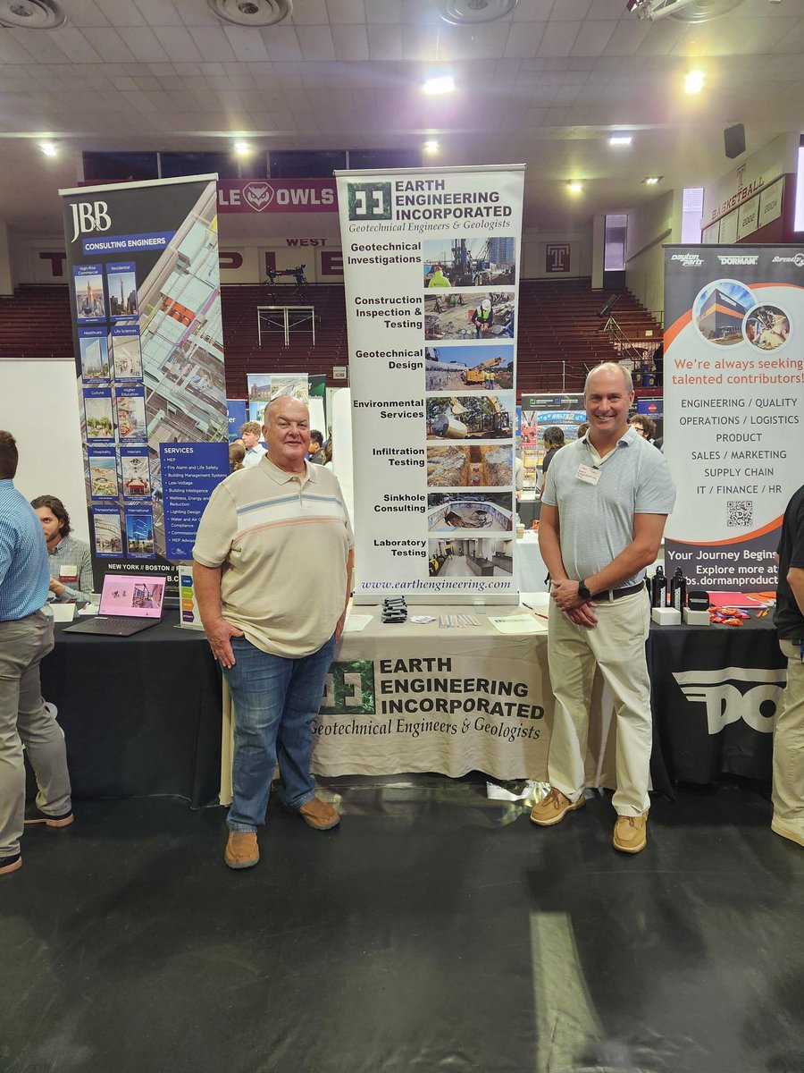 EarthEng's tweet image. We had a great time connecting with students at the Temple and Widener University career fairs this September! Always exciting to meet future engineers and share what life at Earth Engineering Inc. is all about.

#EarthEngineering #CareerFair #STEM #Engineering