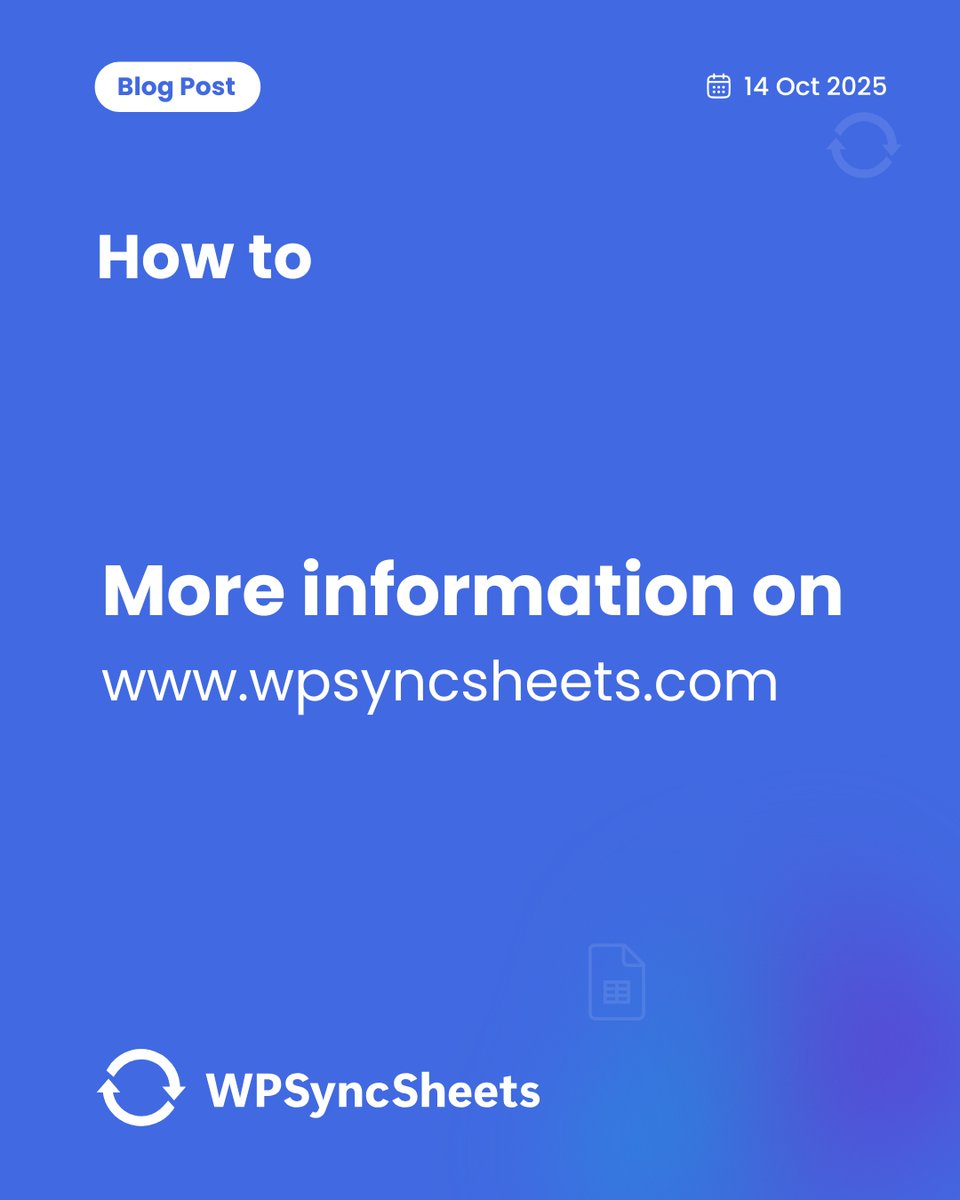 wpsyncsheets's tweet image. How to Sync Gravity Forms, WPForms, and Elementor Form Data into Google Sheets for Reporting
✅ Why Syncing Form Data to Google Sheets Matters?
✅ Common Use Cases
✅ FAQs
🌍 wpsyncsheets.com/wordpress-form…
#WPSyncSheets #wordpress #googlesheet #gravityforms #wpforms #elementor