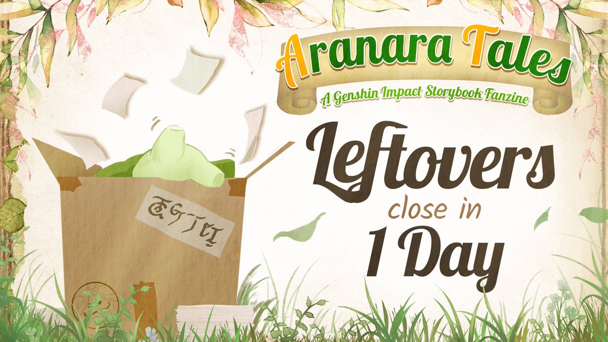 ⏳ Last Chance! ⏳

🍃 Closes Tomorrow – October 15th! 🍃

It’s your last chance to grab your Aranara Tales goodies! Don’t miss the final day to order; after tomorrow, the sale will close and these treasures will return to the forest forever. 🌿💌

🛍️ aranaratales.bigcartel.com