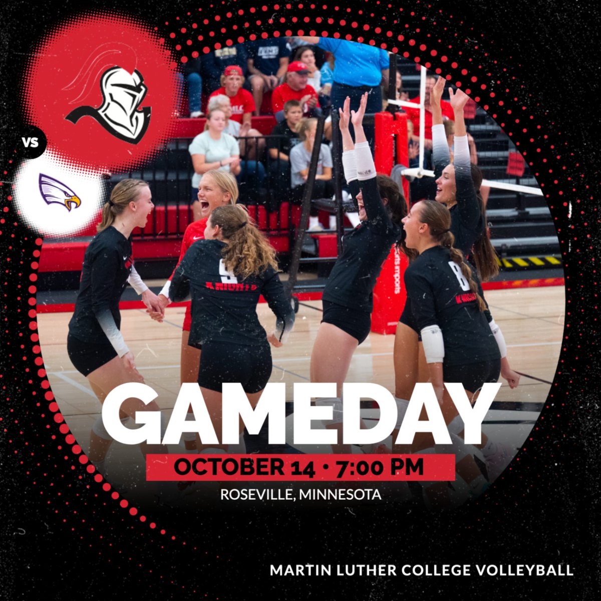 Knights hit the road to Northwestern University in Roseville, Minnesota. First serve is at 7:00 PM

Visit mlcknights.com for any other details.

#goknights #knightsvolleyball
