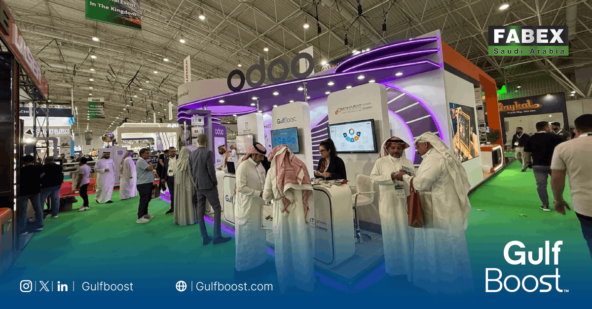 GulfBoost's tweet photo. Live from 📍FABEX Saudi Arabia!
We're thrilled to be sharing our expertise and connecting with industry leaders.
Don't miss your chance to see a live demo—stop by our Booth -Hall 4 \ stand M7- today!
#Manufacturing #EngineerToOrder
#ERP #Odoo #IndustrialSolutions #Gulfboost https://t.co/hjRPL7RkIv