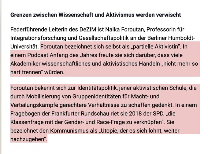 Pietkingkong's tweet photo. Daß @PrienKarin hier die Linksradikale #Foroutan u. ihre woke-stalinistische Junk-Science-Schleuder @DezimInstitut mit der Beurteilung des Programms beauftragt, statt denen die 10 Mio/a Staatsknete für ihren woken Stuss zu streichen, ist ja wohl der Gipfel der Idiotie. 🤦‍♂️/2 https://t.co/pdjuB0eDLF