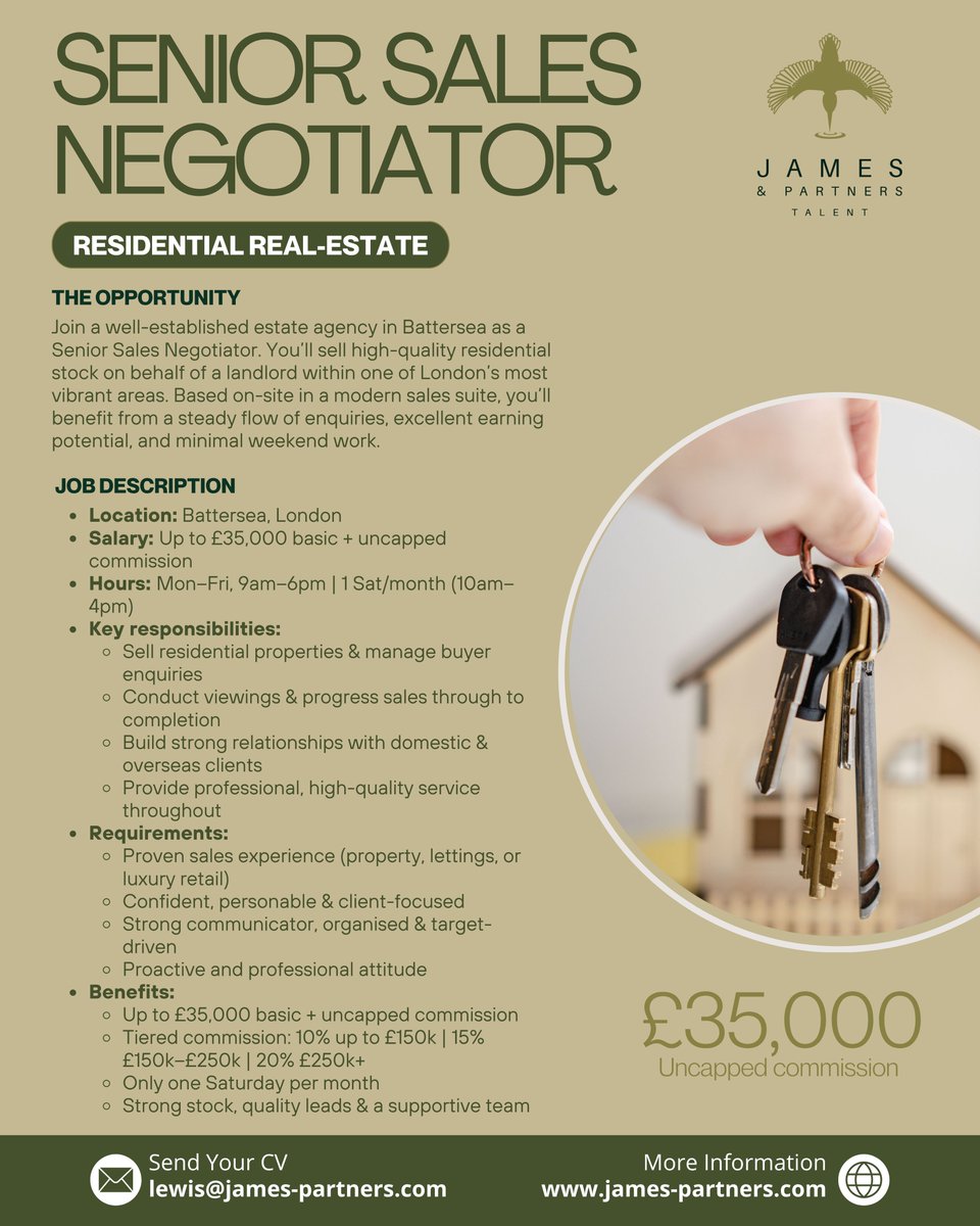 James_Partners's tweet photo. 🚀 New Roles. Fresh Opportunities.

If you’re motivated, people-focused, and ready to thrive in a fast-paced environment, this could be your next big move.

📧 Send your CV to lewis@james-partners.com

#NowHiring #PropertyCareers #RealEstateJobs #JamesAndPartners #CareerGrowth https://t.co/xlYOa6gEY0