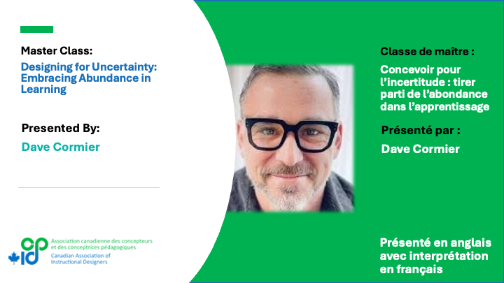 ACCP_CAID's tweet photo. Dave Cormier explores how course design can be rethought in light of the uncertainty brought about by massive amounts of information.
Dave Cormier explore la manière dont on peut repenser la conception des cours face à l’incertitude.
https://t.co/Mq7tVZdW3h https://t.co/HaqH2MgRkV