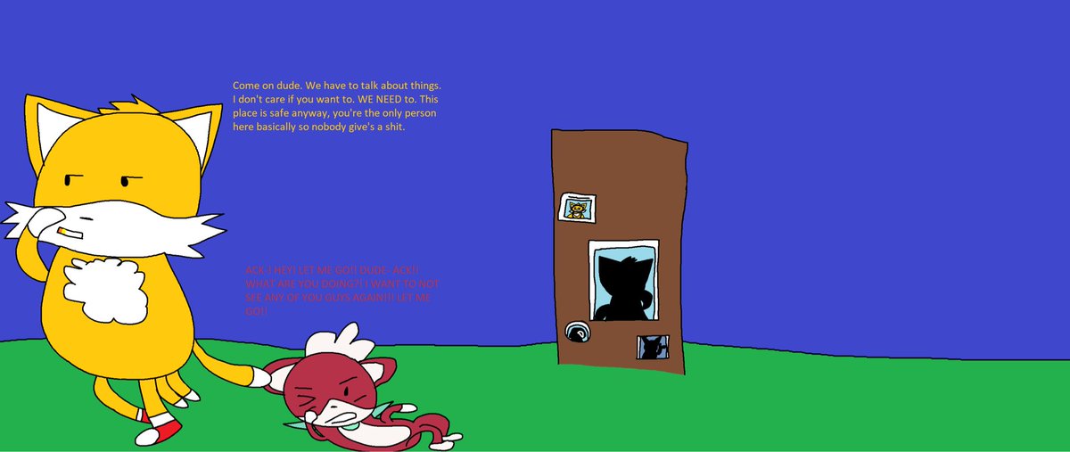 chippoorlydrawn's tweet photo. As the little Chip gets dragged by the two tailed smoker, it seems that there will be more to be seen with them.. who knows where they’ll go https://t.co/jZJCkKYFcU
