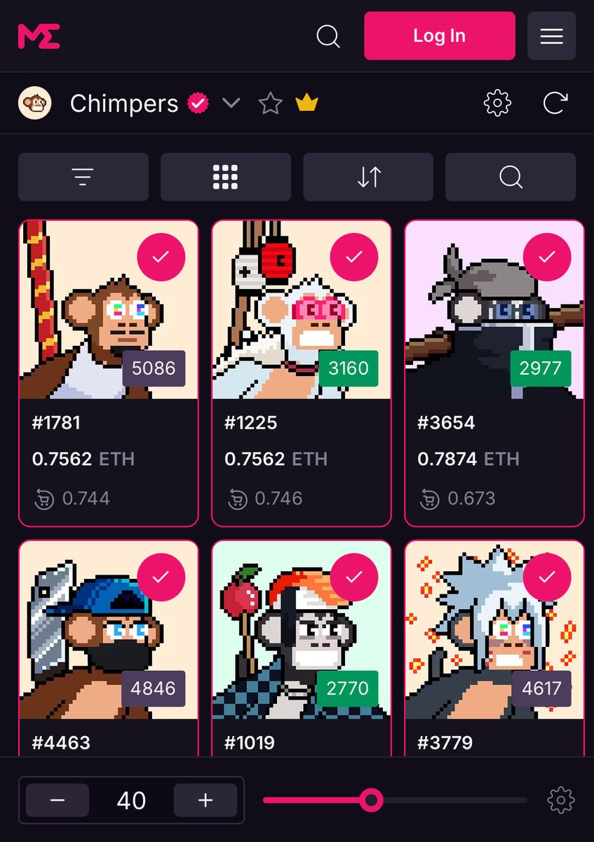 Gm it’s Chimpers Chuesday! Just 40 chimps till 1eth floor 🐒