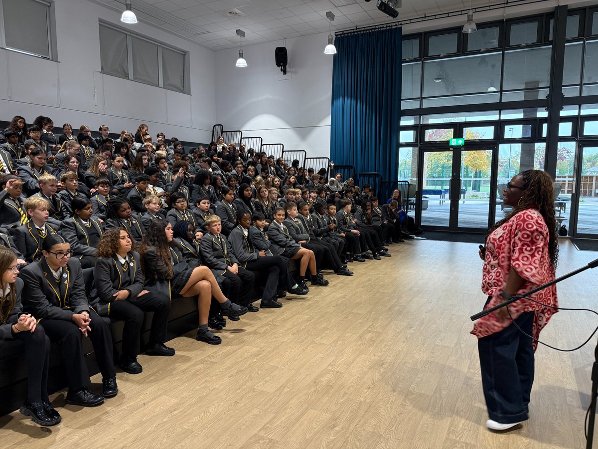 HAWimbledon's tweet image. Today, students had the opportunity to meet @TolaOkogwu! She shared her motivation for writing the Onyeka series, engaged the students in a superhero-themed experience, and showed us the importance of celebrating books and reading!