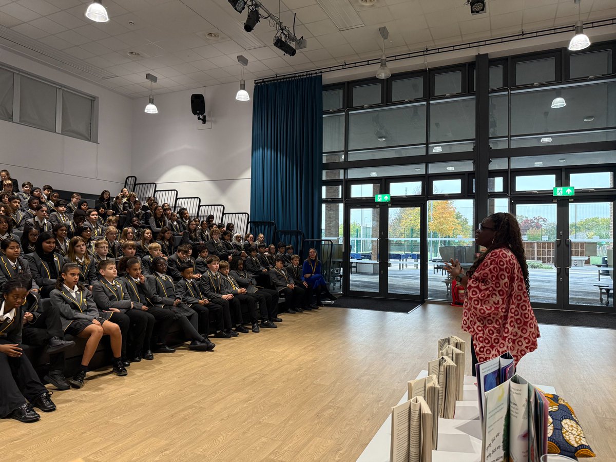 HAWimbledon's tweet image. Today, students had the opportunity to meet @TolaOkogwu! She shared her motivation for writing the Onyeka series, engaged the students in a superhero-themed experience, and showed us the importance of celebrating books and reading!