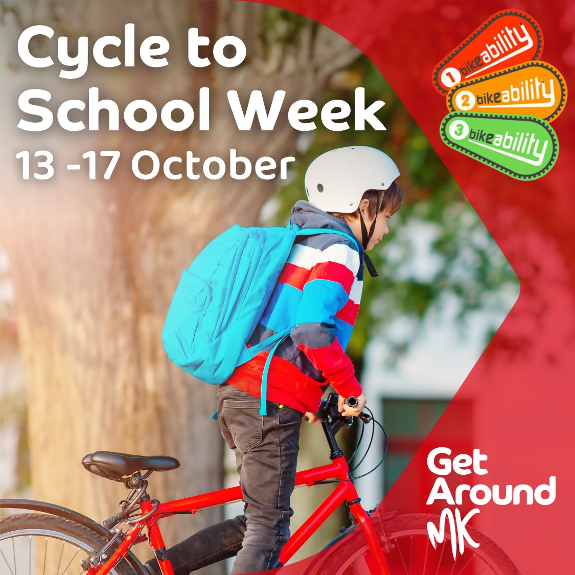 🚲 It’s Cycle to School Week!

From 13–17 Oct, schools are encouraging kids to swap the school run for the school ride. 🌍✨ Cycling builds confidence, keeps kids active &amp; makes journeys fun. 💙

👉 Join in: bikeability.org.uk/cycletoschoolw…
#CycleToSchoolWeek #GetAroundMK