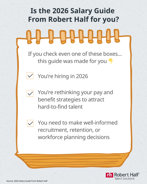 DebFMontero's tweet photo. The 2026 Salary Guide From Robert Half covers all this and more. Get the latest insights and compensation trends by profession: https://t.co/s5gZVCZaIt DM me for personalized insights and a custom salary report. #RHSalaryGuide #CustomReport https://t.co/9DZmQd9Oam