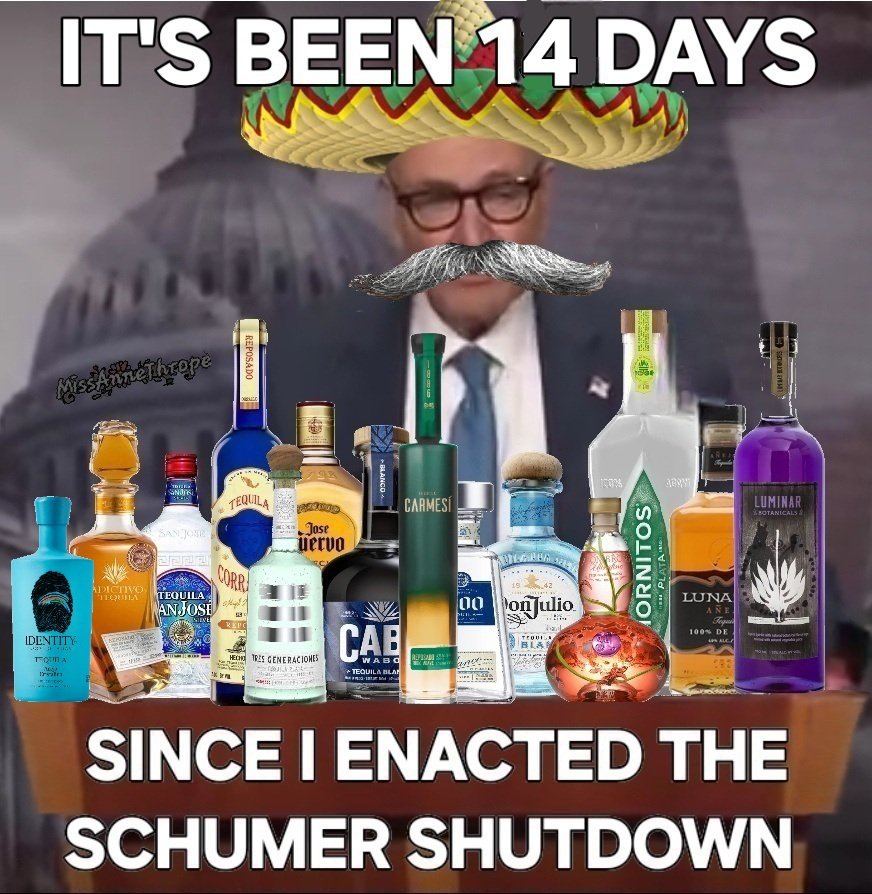 HefSteph's tweet image. The Schumer Shutdown isn&apos;t funny anymore.  Chuckles is just being an asshole.