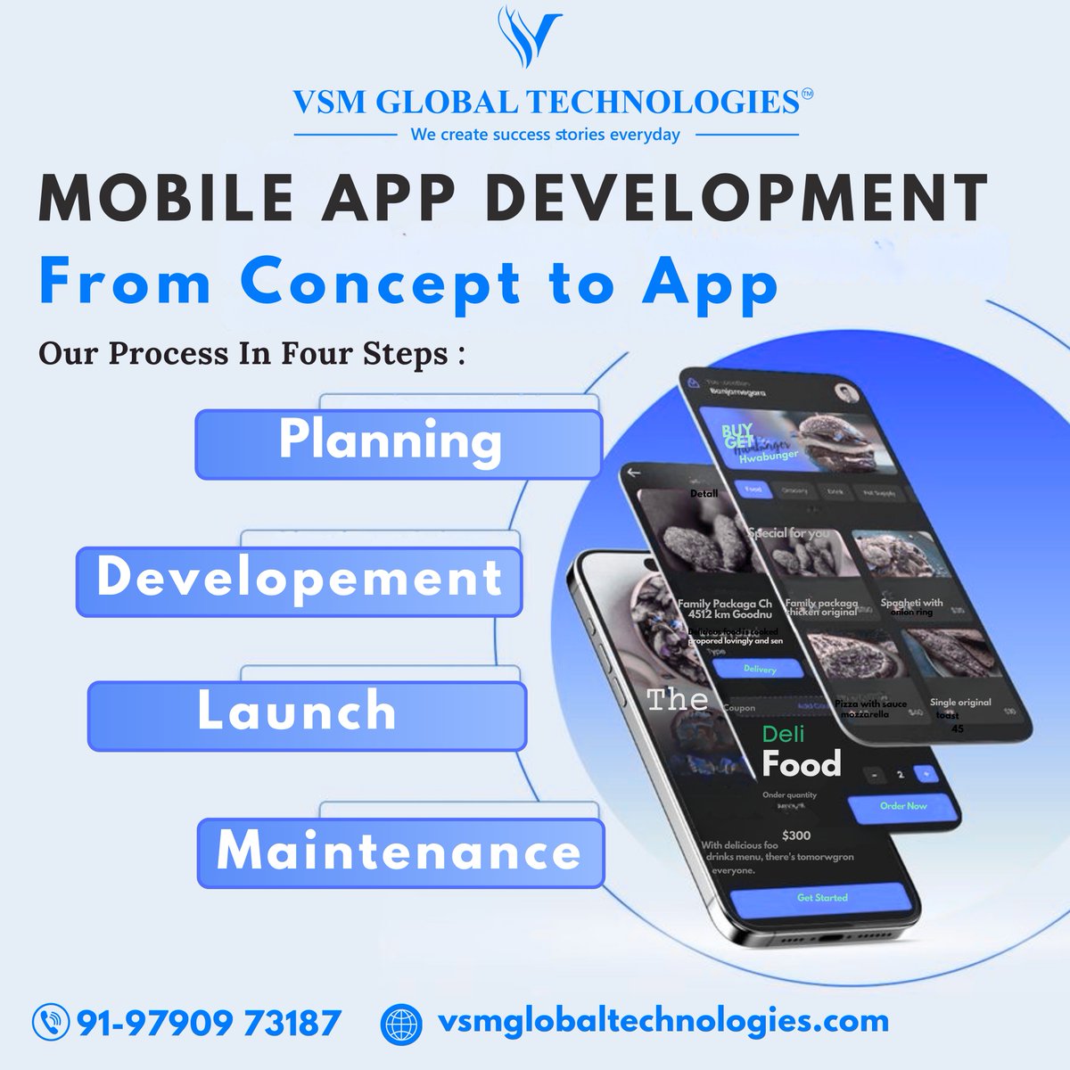 GlobalVsm's tweet image. 🚀 Transform Your Idea into a Powerful Mobile App!
At VSM Global Technologies, we turn your concept into
📞 Call: 91-97909 73187
🌐 Visit: vsmglobaltechnologies.com
#MobileAppDevelopment #AppDesign #VSMGlobalTechnologies #TechInnovation #AppLaunch #AppMaintenance