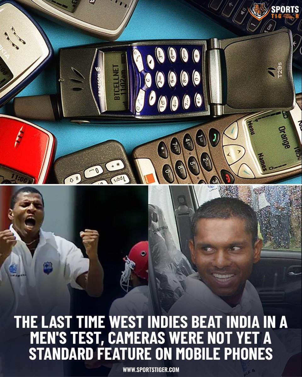 The_SportsTiger's tweet image. It’s been THAT long!!
The last West Indies Test win over India came before mobile phones had cameras! 😳

📷: BCCI / Twitter

#WIvIND #CricketThrowback