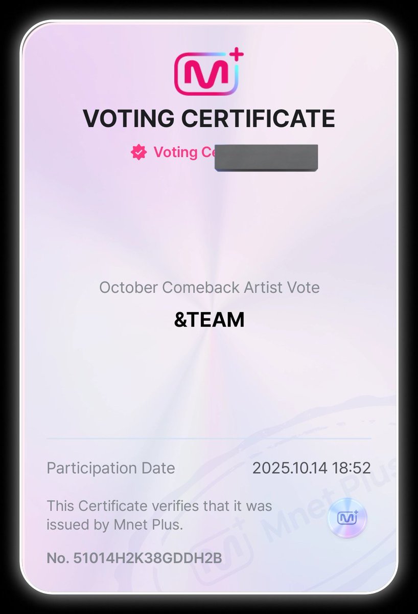 LUNÉ please keep collecting and vote for &amp;TEAM. &amp;TEAM has worked so hard for this Korean debut. as fans, it's our responsibility to show them our love &amp; support. We can earn them an Mnet broadcast which will help to boost their promos! #andTEAM #앤팀