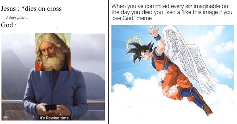 BasedDankDaily's tweet photo. #jesuschrist #god #christianity #dragonball #goku #heaven #willsmith #offensive #funny #dankmeme #sin #sinner #caption https://t.co/ubGAcHdqIS