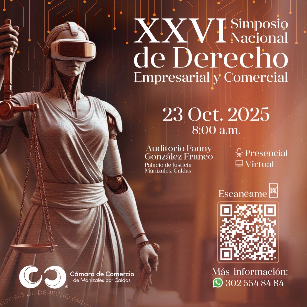 MPaDerechoPenal's tweet photo. La inteligencia artificial, el arbitraje, la protección de datos y el LegalTech están revolucionando la práctica jurídica. 💡⚖️ Descúbrelo en el Simposio Nacional de Derecho Comercial y Empresarial en Manizales, un espacio de encuentro, reflexión e innovación para los profesionales del Derecho y los negocios @CCManizales.

📍 Lugar:
🗓️ 23 de octubre de 2025 | ⏰Desde las 8:00 a.m.

Link de asistencia: https://t.co/3cTj5VvL22

Simposio Nacional de Derecho - Cámara de Comercio de Manizales por Caldas | CCMPC

#LegalTech #IAJurídica #DerechoDelFuturo #InnovaciónLegal #CámaraDeComercio