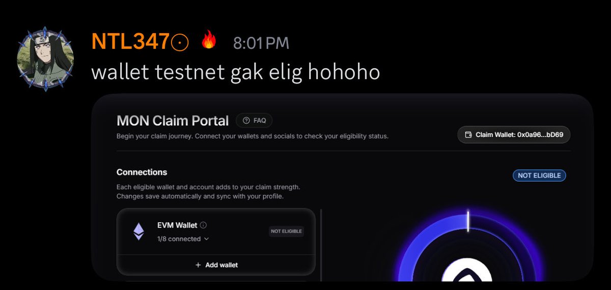 Testnet user not eligible on monad