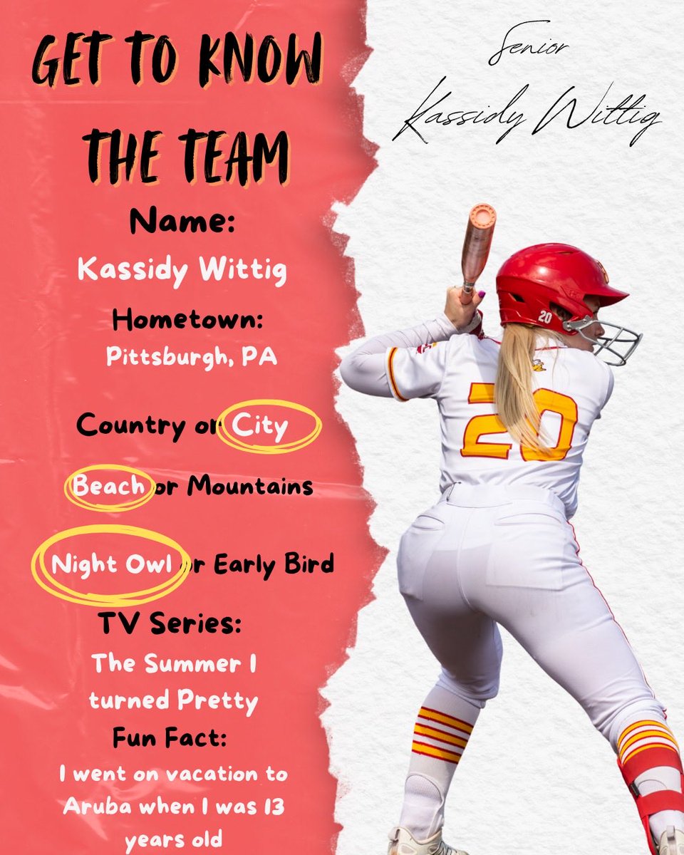 This city girl is ready to hit the ground running!! 🏃‍♀️Please welcome Kassidy Wittig back to the hill!! 🦁🦅💛