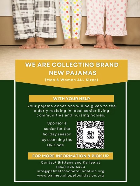 ChasCoLibrary's tweet image. 🩵 The PJs for Seniors Drive is on! 🩵

From October 1 – December 1, donate new pajamas at the Hurd/St. Andrews Library to bring warmth and comfort to seniors in local nursing homes this holiday season.