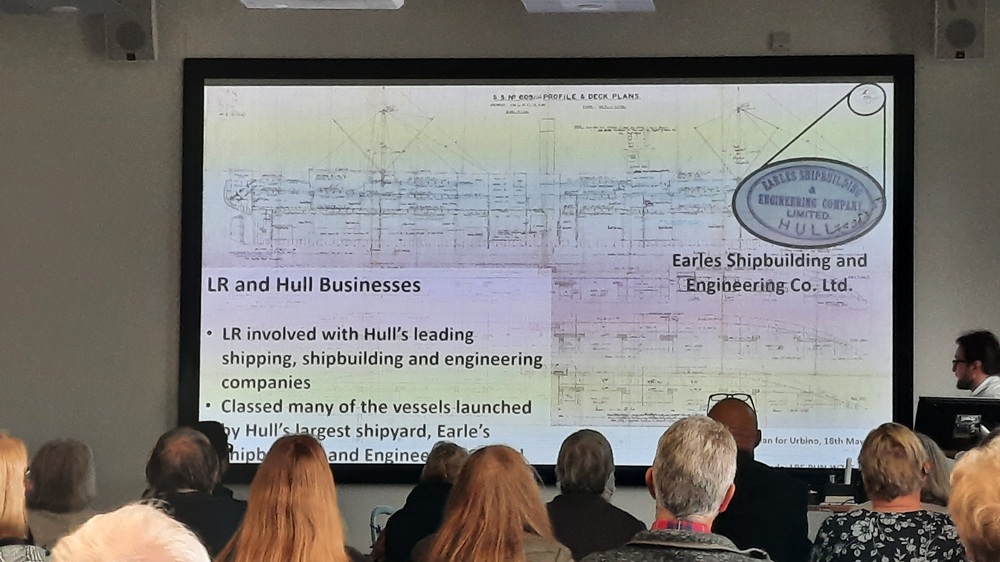 Hullhistorynews's tweet photo. A fascinating talk by @thatSamWright of @LRFHEC about Lloyds Register involvement in #Hull - including involvement with the fishing industry and relations with the cost-cutting shipowning Wilsons, whose vessels were sometimes too filthy to inspect @HullMaritime @hull_libraries https://t.co/whWqIpCfNN