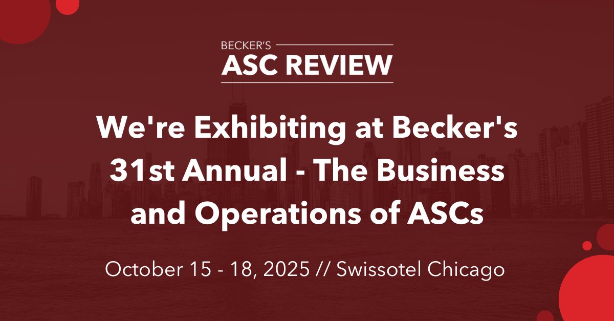 See you this week in #Chicago for the #BeckersASC Annual Meeting! Stop By Booth 104 and enter to win a fun giveaway hand selected by our team 🎫 
#healthcare #construction