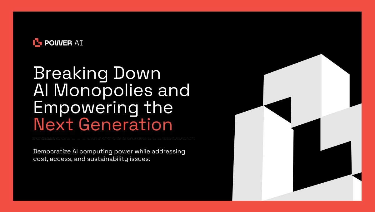 PowerAiGlobal's tweet image. Power AI Project: Breaking Down AI Monopolies and Empowering the Next Generation

Artificial intelligence is evolving at a breakneck pace, but the resources required to train and deploy advanced models remain painfully concentrated in the hands of a few tech giants. 

Power AI…