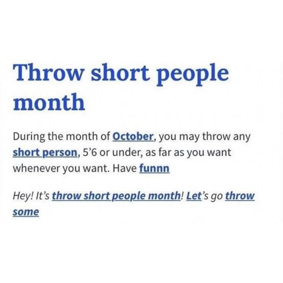 Society: “short men are aggressive and have napoleon complex! No one cares that they’re short! They need to be nicer to people!”

Also society: