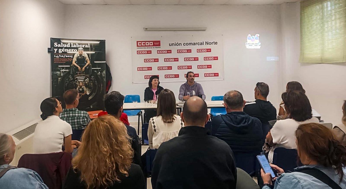 🔴 Jornada sobre Género y Salud Laboral en Alcobendas

Se ha puesto el foco en un tema clave: la relación entre género y salud laboral. Esta perspectiva, todavía demasiado ausente en muchos ámbitos preventivos, es esencial para entender y combatir las desigualdades que afectan a