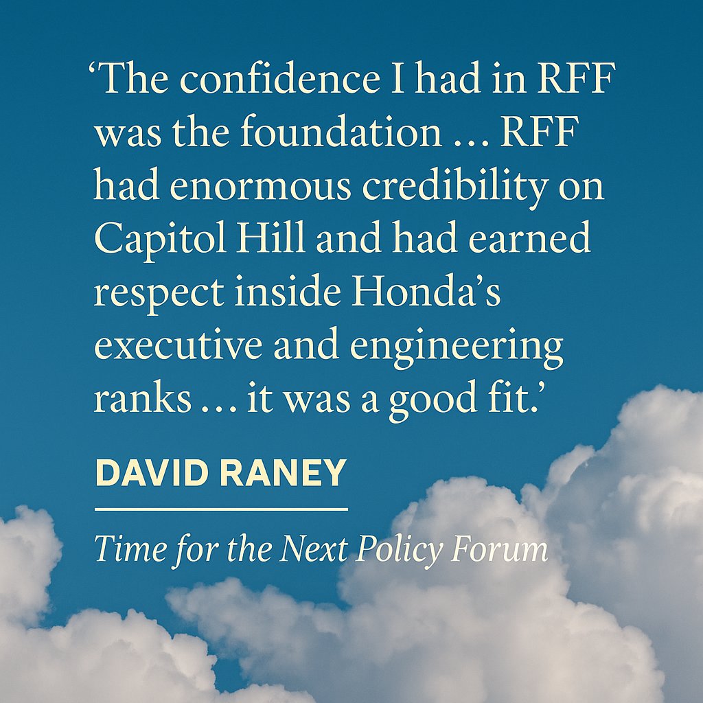 SunHydrogen is proud to see our Board member David Raney featured in <a href="/RFF_org/">RFF_org</a>, reflecting on milestones &amp; what’s next in US #climatepolicy.

“RFF had enormous credibility… it was a good fit.” – David Raney

🌱 His vision aligns with our mission for clean #hydrogen.