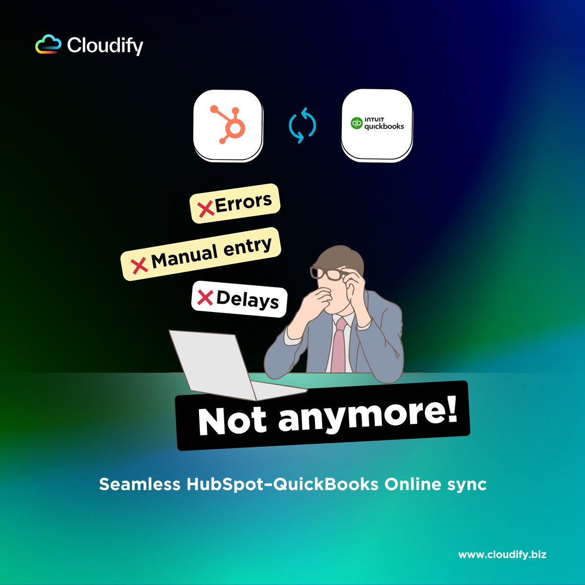 Cloudify_biz's tweet image. Manual invoicing wastes time and creates risk.
The @HubSpot - @QuickBooks Online integration ensures a seamless handoff between sales and finance:
🔹Invoices created instantly when deals close
🔹Accurate financial data always at your fingertips
#Automation #QuickBooksonline