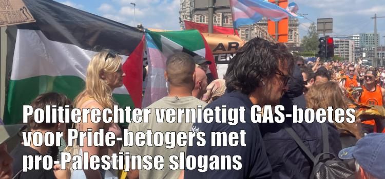 Politierechter vernietigt GAS-boetes voor Pride-betogers met pro-Palestijnse slogans. gaylive.be/article-read.p…