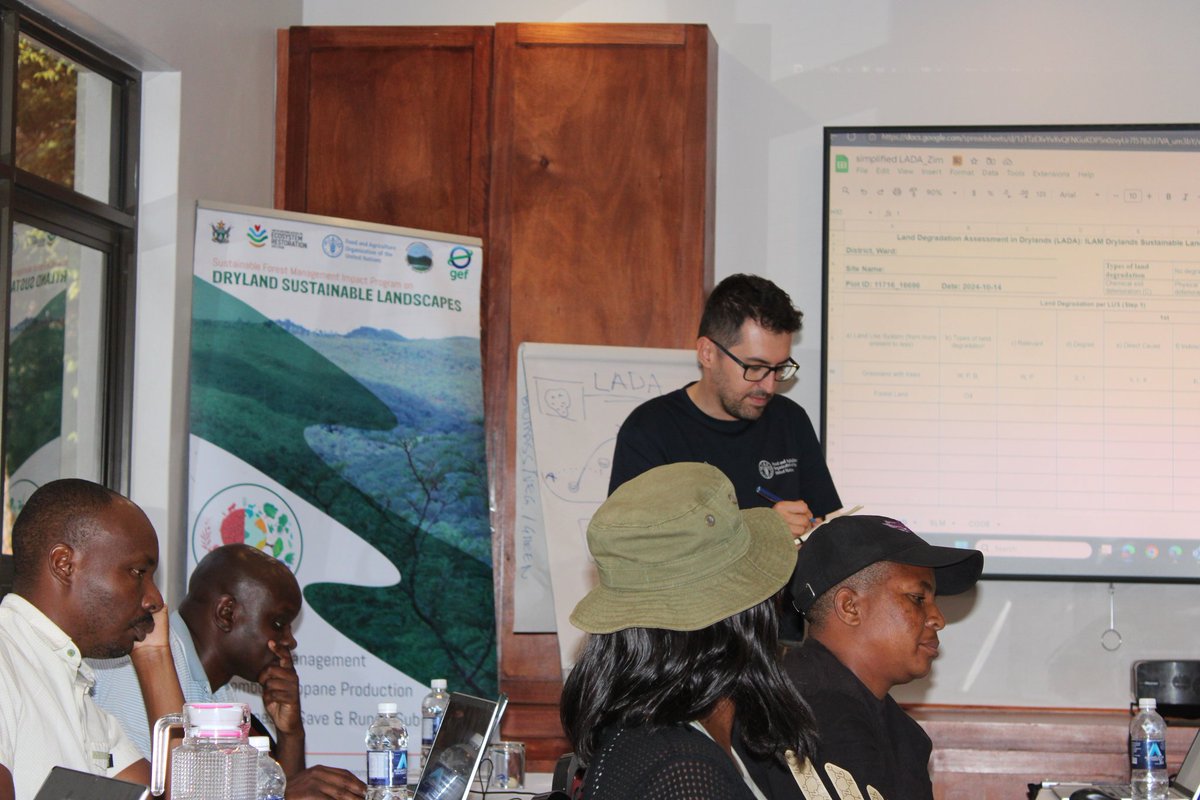 Integrated Land Assessment Methodology training underway in Masvingo, Zimbabwe ,supported by <a href="/FAO/">Food and Agriculture Organization</a>. Building local capacity for sustainable land management and informed decision-making. 🌍🇿🇼 #SustainableLandUse <a href="/FAOForestry/">FAO Forestry</a> <a href="/FAOZimbabwe/">FAO Zimbabwe</a> <a href="/EMAeep/">E.M.A</a> <a href="/faosfsafrica/">FAO Subregional Office for Southern Africa</a>