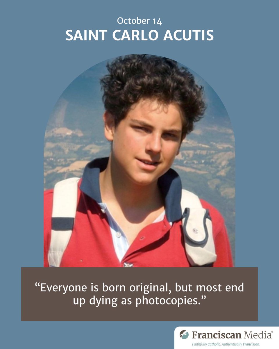 SaintOfTheDay's tweet photo. “God’s computer geek” who showed holiness online and off. St. Carlo reminds us the internet can be a path to heaven. #saintoftheday #StCarloAcutis #DigitalDisciple
https://t.co/Wde95A8MSx https://t.co/HBc51i2cjj