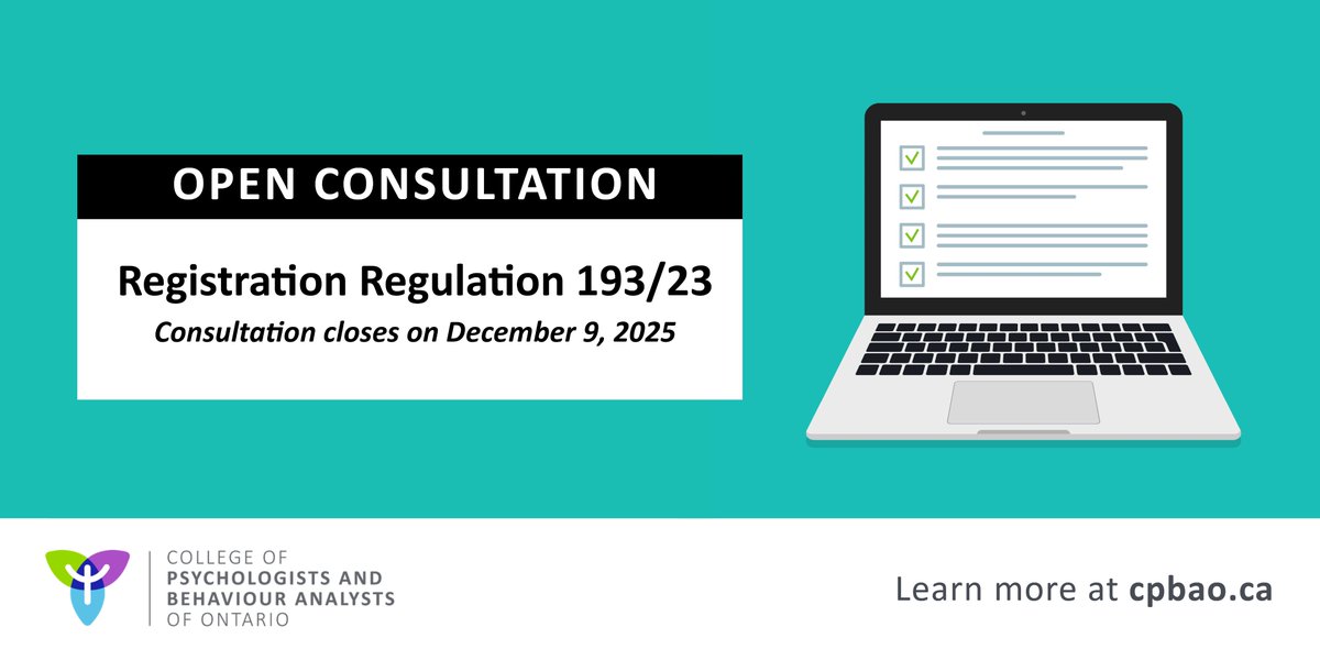 College of Psychologists and Behaviour Analysts ON tweet media