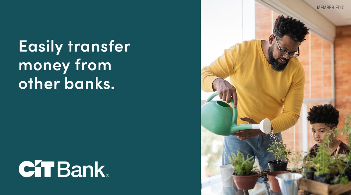 CITBank's tweet image. Do you have money sitting in no- or low-interest checking or savings accounts at other banks? Transfer those funds to your CIT Bank high-yield savings account and give yourself an earnings boost.
