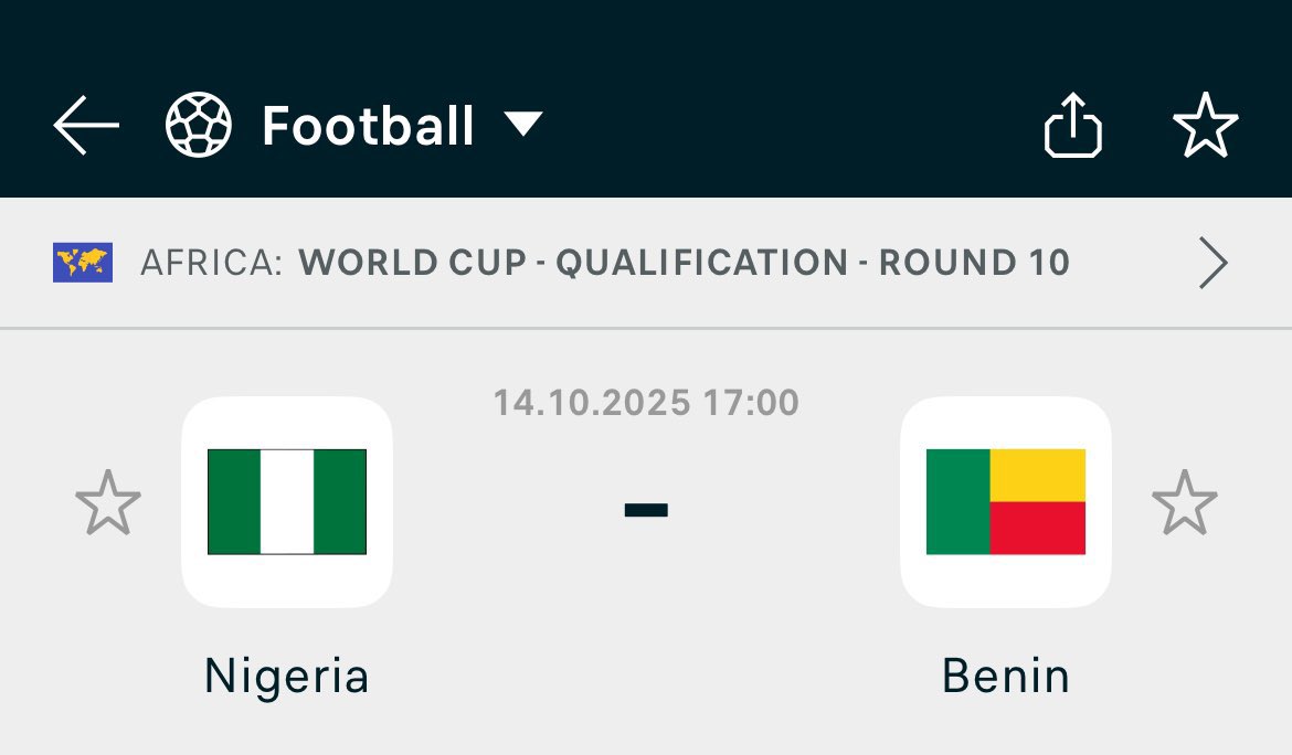 🇳🇬 Nigeria vs 🇧🇯 Benin!
Be among the first three to correctly predict the final score and stand a chance to win a 12x16 frame from <a href="/memorywalls_/">MemoryWalls Frames</a> 🖼️🔥