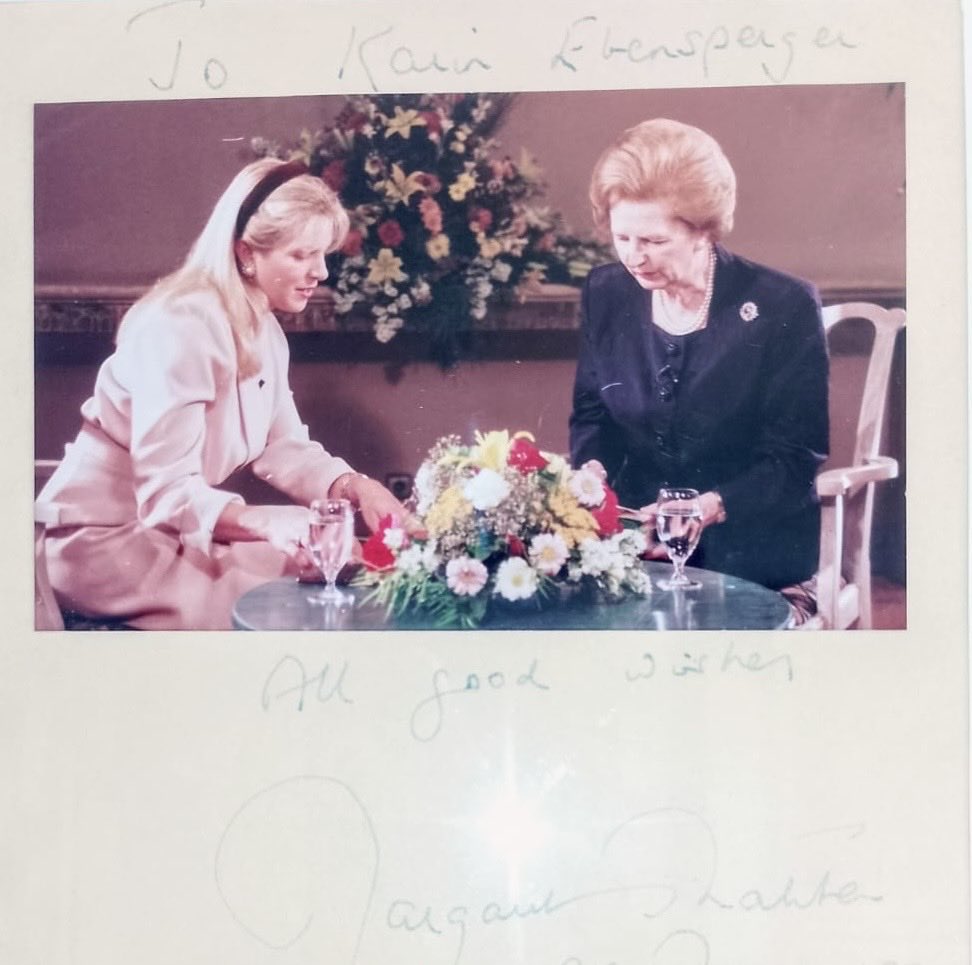 Margaret Thatcher cumpliría 100 años . Un honor haberla entrevistado .