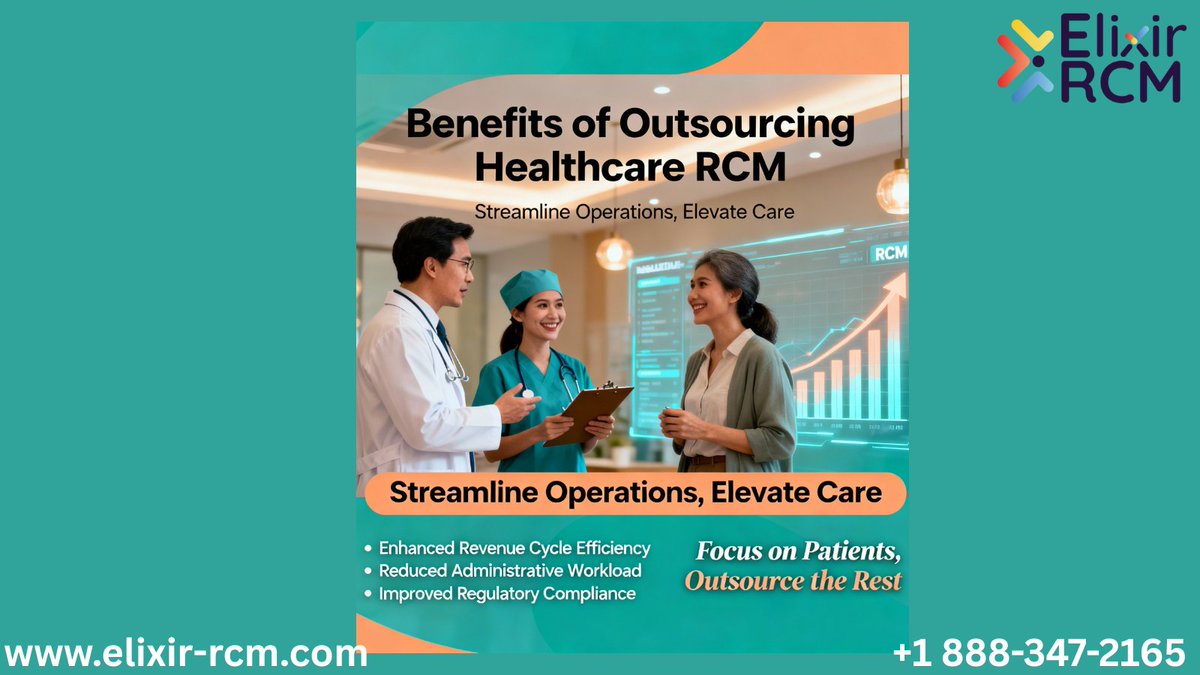 ElixirRcm's tweet image. #RCM #Medicalbilling #Medicalcoding #revenuecyclemanagement #outsourcing #healthcareoutsourcing #denialmanagement #claimsdenial #homehealthcare
Partner with us to reduce your claim denials and maximize your reimbursements.