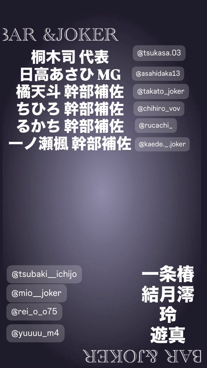 BARandJOKER's tweet photo. 10月14日
0:00～7:00
本日も元気に営業中‼️

三連休全て終始満卓で数々の卓で沢山のシャンパンが出たりなど新規のお客様達や常連のお客様などご来店ありがとうございました！！💫💫

本日も早い時間帯での初回でしたら可能だと思いますので初回希望のお客様はDMor電話でお待ちしております🙇‍♀️

 #BAR #バー #ボーイズバー #歌舞伎町 #歌舞伎 #初回 #ホスト #新宿