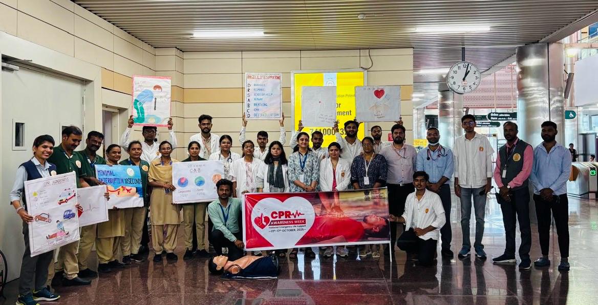 #CPRAwarenessWeek 
🗓️14.10.25 |📍Khapri Metro Station, Nagpur
AIIMS Nagpur organised an impactful street play &amp; hands-on CPR demo at Khapri Metro Station to raise awareness among commuters &amp; staff on correct CPR techniques &amp; their lifesaving importance
#CPR4Life2025 #AIIMSNagpur