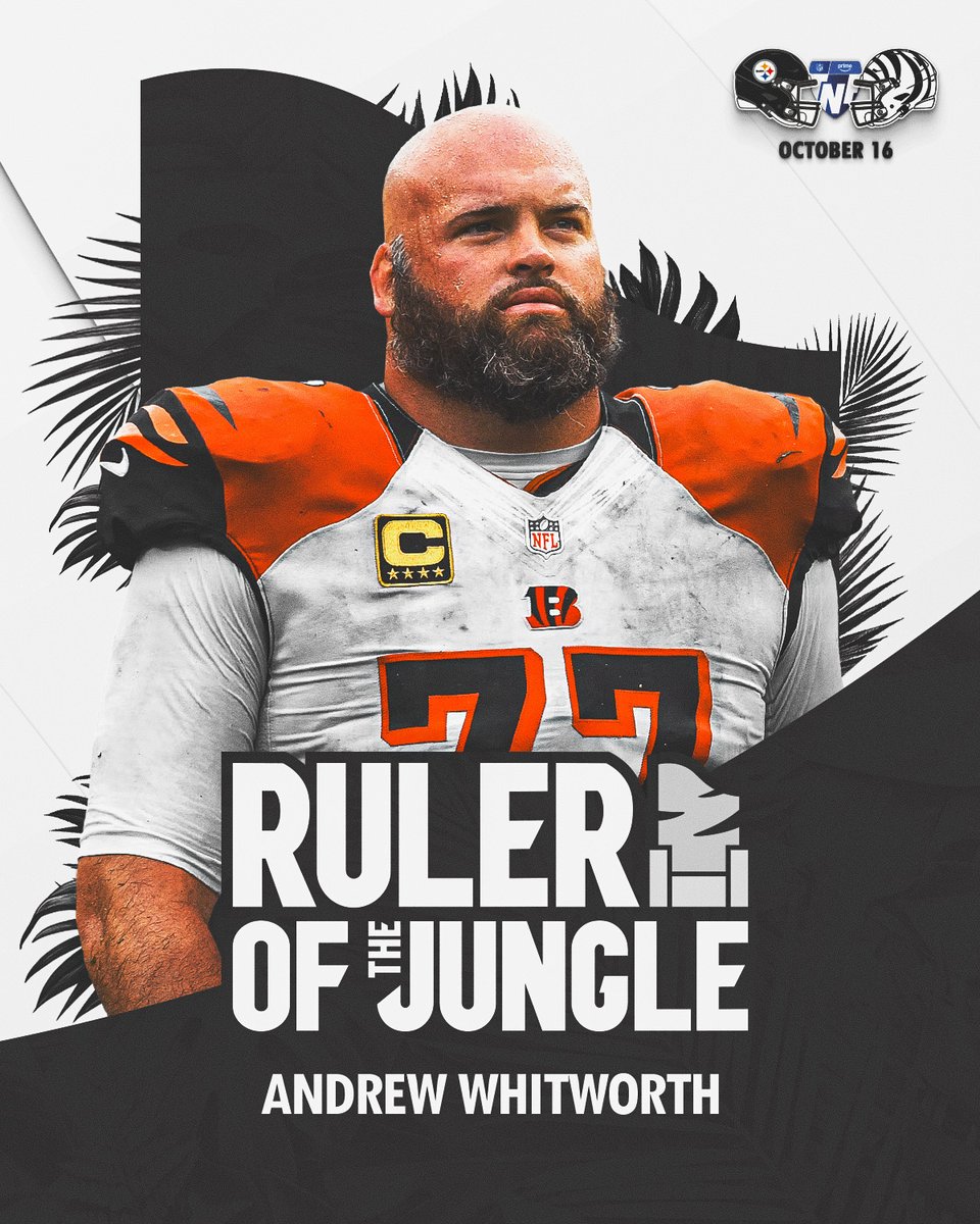 Give it up for our Week 7 Ruler Of The Jungle, Andrew Whitworth!

📰: go.bengals.com/3W4nWEY